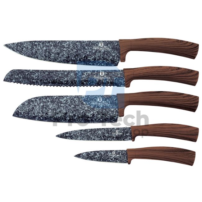 6-dielna sada kuchynských nerezových nožov s akrylovým stojanom ORIGINAL WOOD 20857