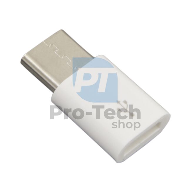 Adaptér Micro USB 2.0 - USB-C, biely 72427