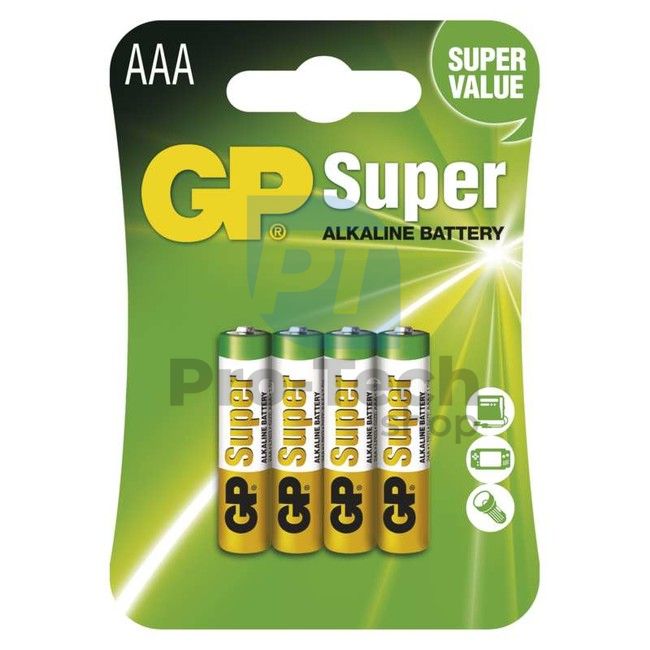 Alkalická batéria GP Super LR03 (AAA), 4ks 70602