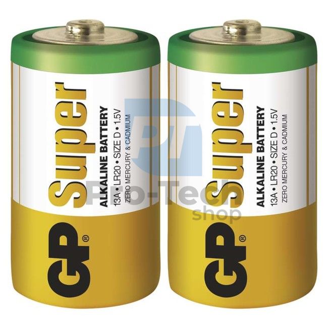 Alkalická batéria GP Super LR20 (D), 2ks 70654