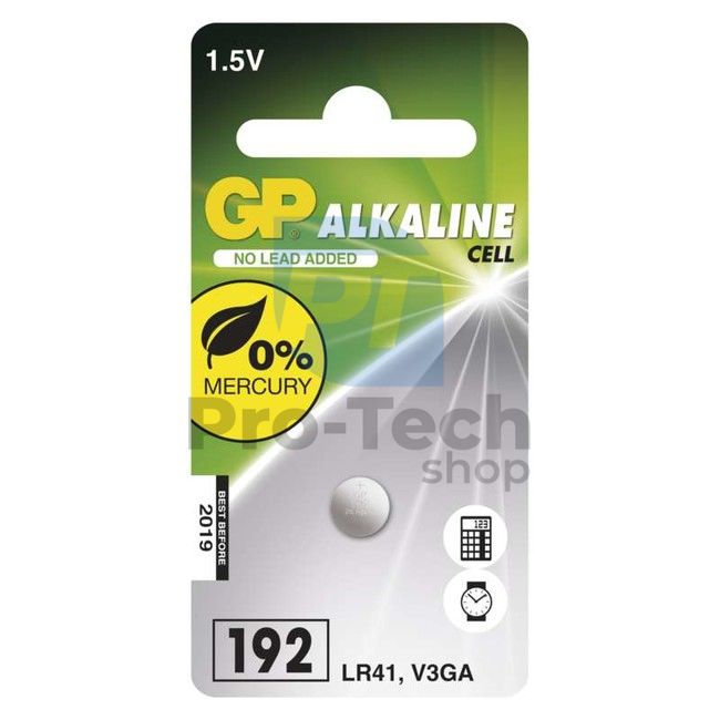 Alkalická gombíková batéria GP LR41 (192F) 70560