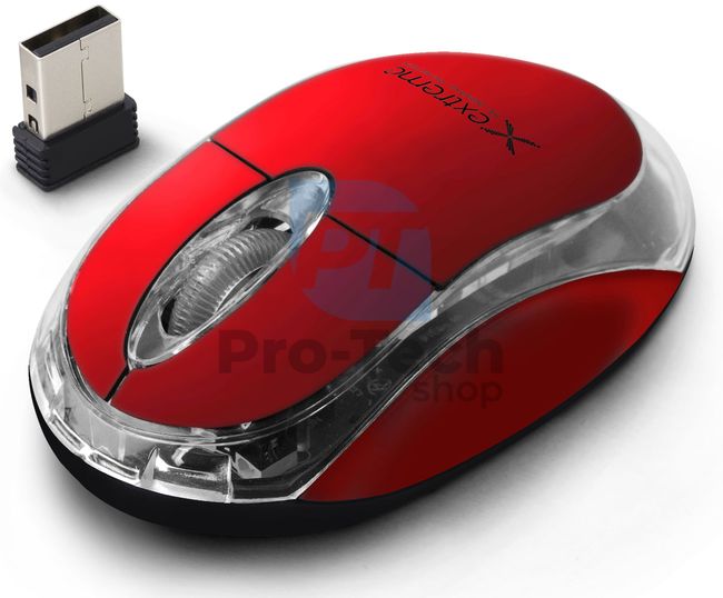 Bezdrôtová myš 3D USB HARRIER, červená 73447