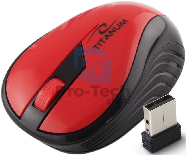 Bezdrôtová myš 3D USB RAINBOW, červená 73416
