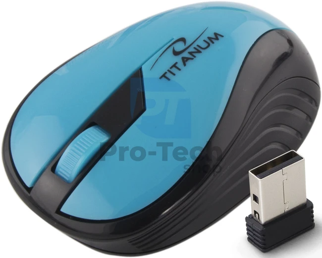 Bezdrôtová myš 3D USB RAINBOW, tyrkysová 73417