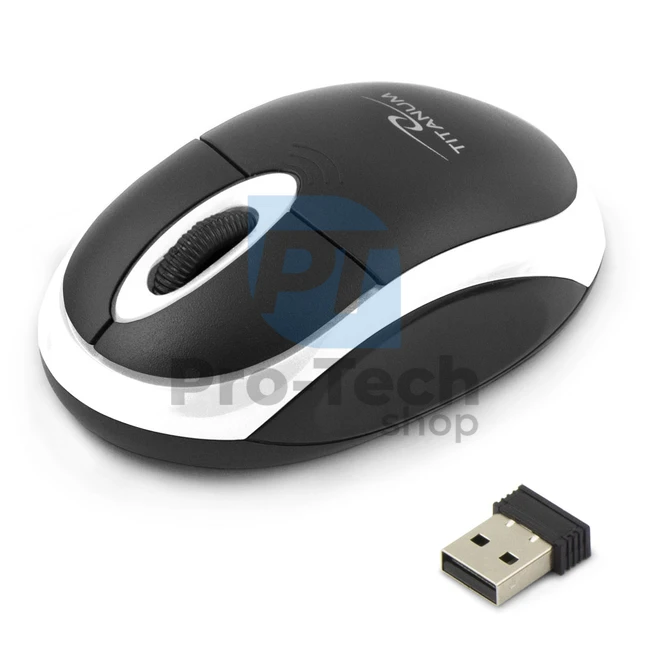 Bezdrôtová myš 3D USB VULTURE, čierno-biela 73422
