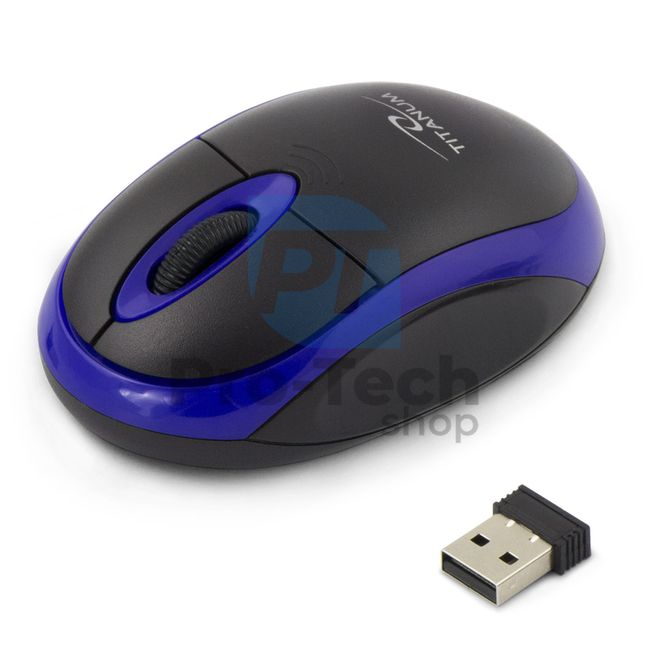 Bezdrôtová myš 3D USB VULTURE, čierno-modrá 73418