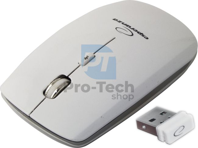 Bezdrôtová myš 4D USB SATURN, biela 73138