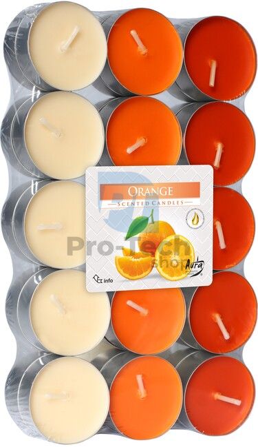 Čajové sviečky pomaranč Linteo Satin AROMA 30ks 30471