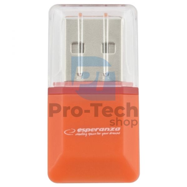 Čítačka kariet MicroSD/TF USB2.0 oranžová 72222
