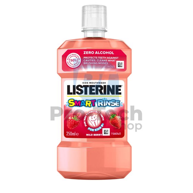 Detská ústna voda Listerine Smart Rinse Berry 250ml 30576