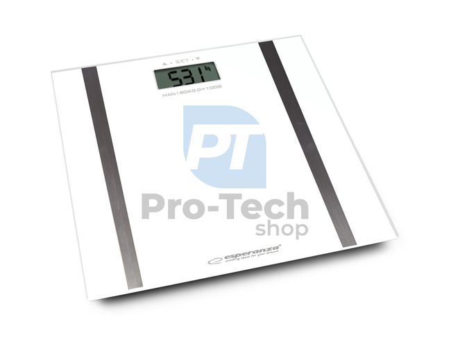 Digitálna osobná váha s meraním telesného tuku SAMBA, biela 72589