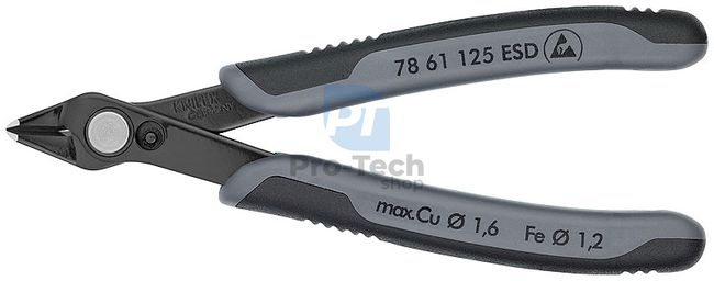 Electronic Super Knips® kliešte ESD počiernené 125mm KNIPEX 13472
