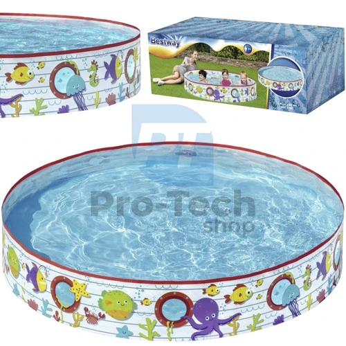 Farebný detský záhradný bazénik 152x25cm BESTWAY 55029 74237