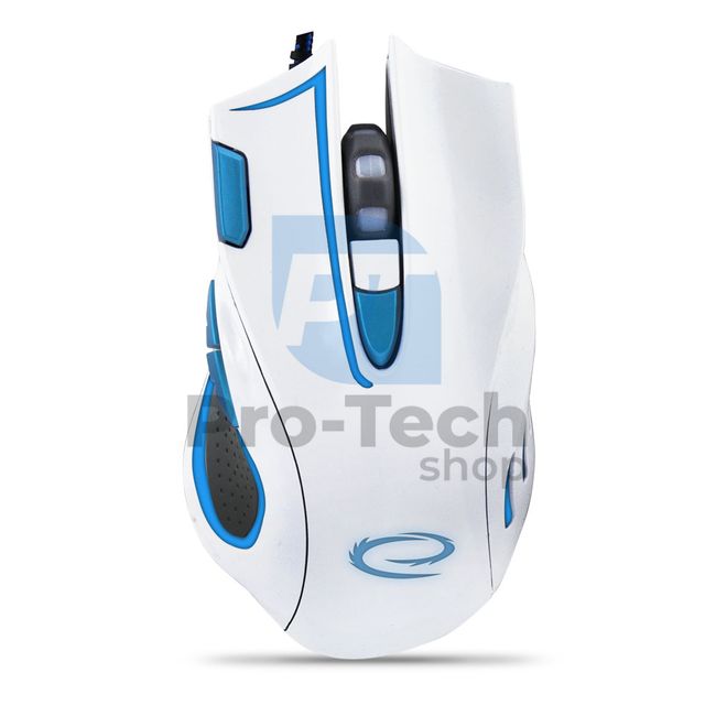 Herná myš s LED podsvietením 7D USB HAWK, bielo-modrá 72702