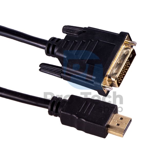Kábel HDMI - DVI 1m, pozlátené konektory 72356