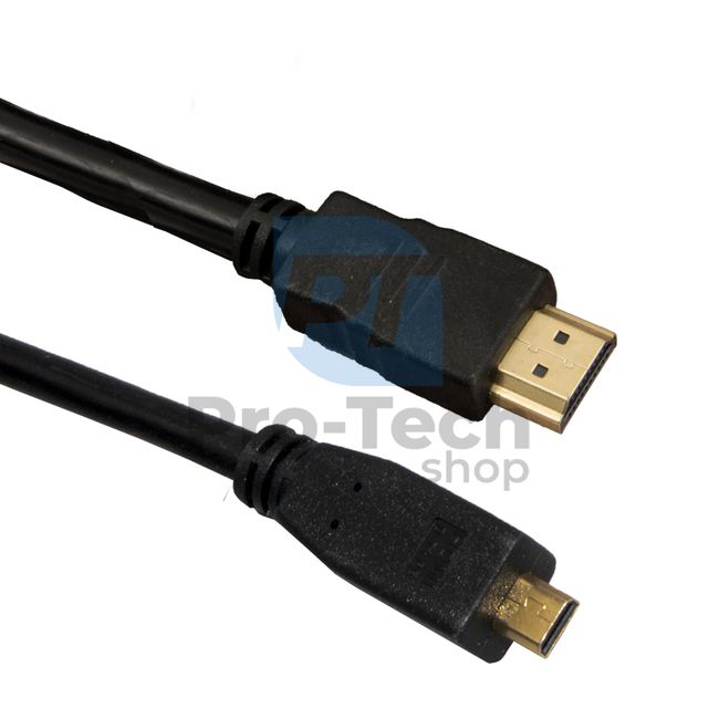 Kábel  MicroHDMI - HDMI 1,5m, pozlátené konektory 72353