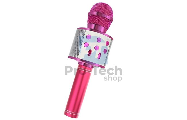 Karaoke Mikrofón s reproduktorom ružový 74405