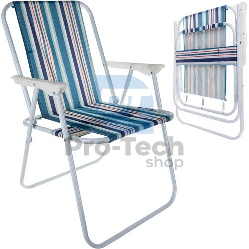 Kovová záhradná stolička Trizand Bergamo - modrá 74452