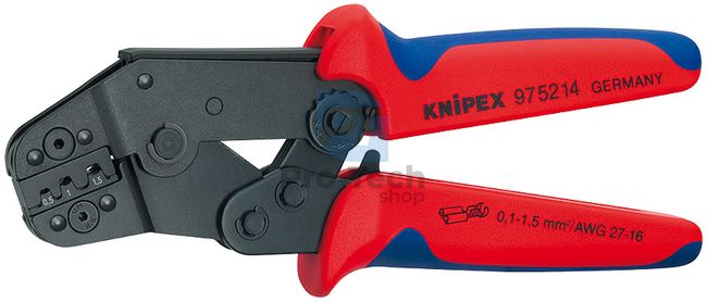 Krátke lisovacie kliešte 195 mm s multi-komponentnými rukoväťami KNIPEX 08665