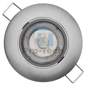 LED bodové svietidlo Exclusive strieborné, kruh 5W neutr. b. 71521