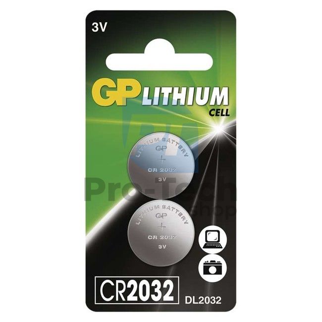 Lítiová gombíková batéria GP CR2032, 2ks 71795