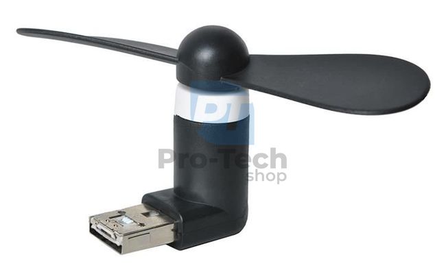 Mikro USB ventilátor v čiernej farbe 74613