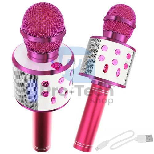 Mikrofón karaoke - ružový Izoxis 22191 75918