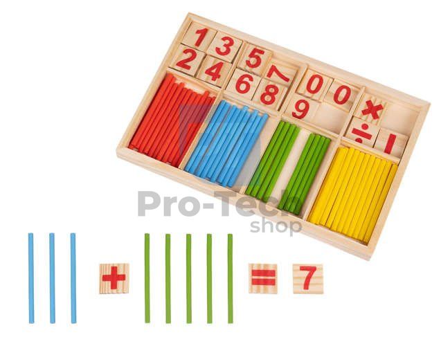 Montessori drevená vzdelávacia hra s číslami 74622