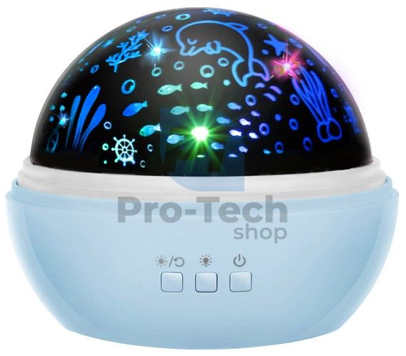 Nočná lampička s projektorom - modrá LP16858 74725