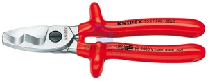 Nožnice na káble 200 mm s dvomi reznými hranami s máčanou izoláciou KNIPEX 08561