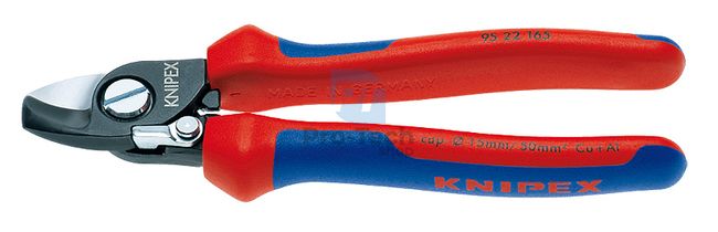 Nožnice na káble 165 mm s otváracou pružinou s multi-komponentnými rukoväťami KNIPEX 08552