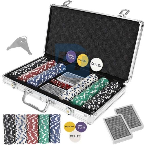Poker - sada 300 žetónov v kovovom kufríku HQ 74931