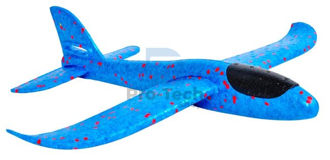 Polystyrénové hádzacie lietadlo 37cm modré 74936