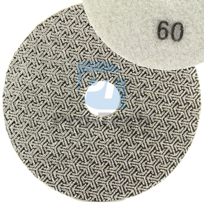 Pozinkovaný diamantový brúsny kotúč na suchý zips 100mm P60 40014