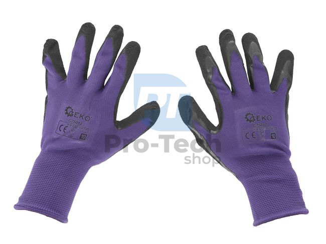 Pracovné rukavice 10" fialové 40171