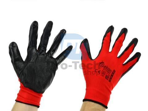 Pracovné rukavice 10" Red Nitril 06596