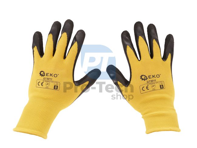 Pracovné rukavice 8" žlté 40168