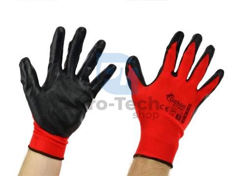 Pracovné rukavice 9" Red Nitril 06595