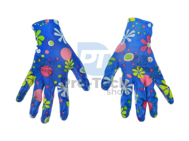 Pracovné rukavice dámske kvetinové 8“ 09832