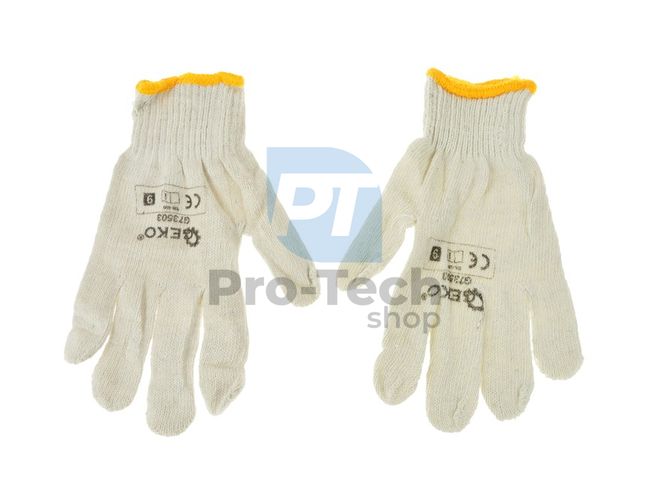 Pracovné rukavice pletené 9“ NATURAL 09577