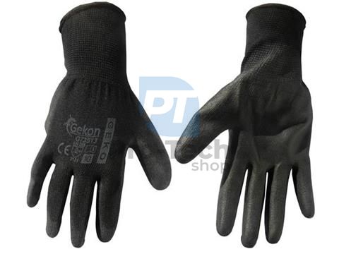 Pracovné rukavice PU 10“ Black 06581