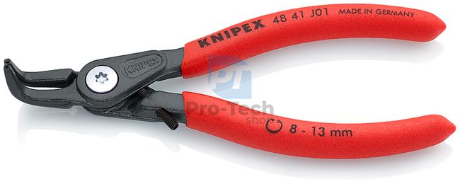 Precízne kliešte na poistné krúžky 130 mm so špičkami 0,9 mm vyhnuté KNIPEX 08057