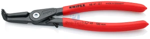 Precízne kliešte na poistné krúžky 210 mm s vyhnutými čeľusťami KNIPEX 08060