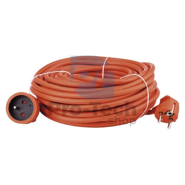 Predlžovací kábel – spojka, 20m, 3× 1,5mm, oranžový 70833