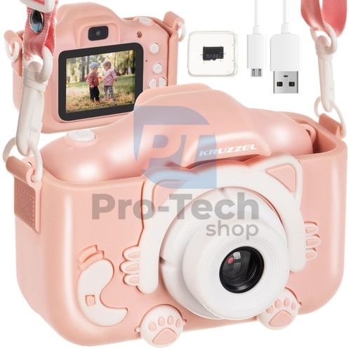 Ružový detský digitálny fotoaparát Kruzzel AC22296 76023