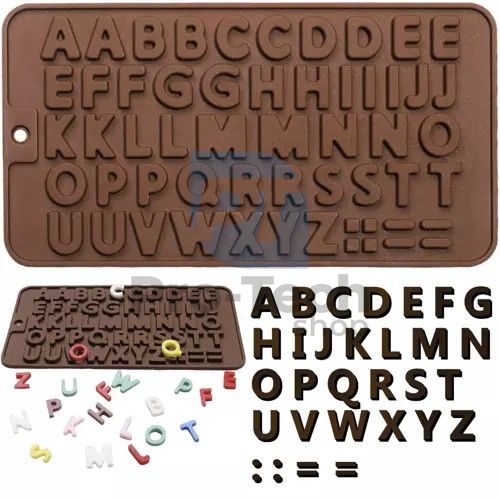 Silikónová forma na čokoládu - písmená Ruhhy 19557 75130