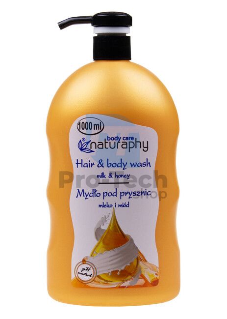 Sprchový gél a šampón 2v1 medové mlieko s extraktom aloe vera Naturaphy 1000ml 30291