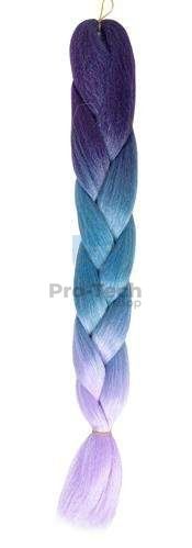 Syntetické vlasy vrkoče ombre modrá/fialová W10342 75310