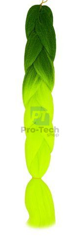 Syntetické vlasy vrkoče ombre zeleno-neónové W10344 75313