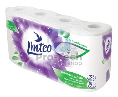 Toaletný papier 3-vrstvový 20m LINTEO SATIN biely - 8ks 30389